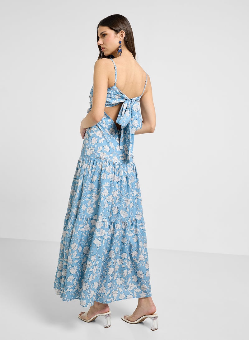 جينجر فستان ماكسي بطبقات بنقشة الزهور - Image 2