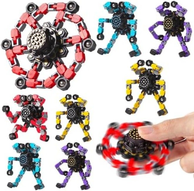 Gokeey Transformable Fidget Spinners - 4pcs for Kids & Adults, Stress Relief Toys - Image 3