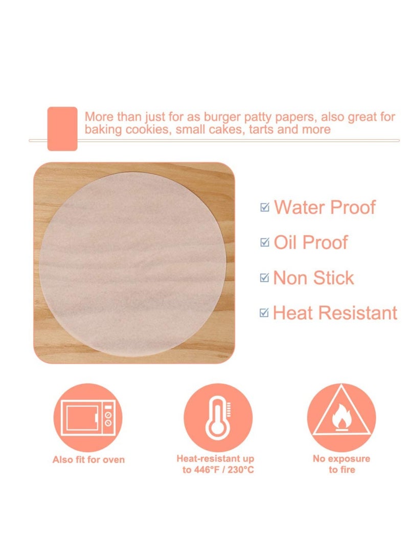 Burger Patty Paper Rounds for 4 4.5 Inch Burger Press Baking Parchment Rounds Hamburger Patty Paper Sheet for Separating Burger Patty Cookies and More 200pcs 4.5inch - Image 5