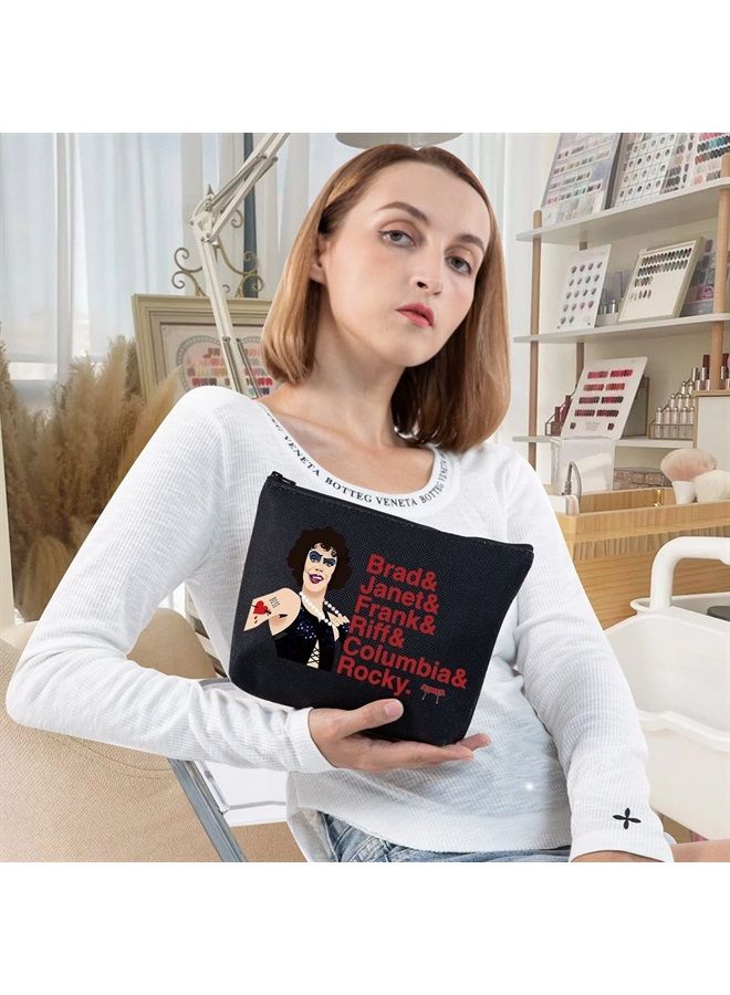 LEVLO Horror Rocky Cosmetic Make Up Bag Rocky Fans Gift Broadway Musical Name Make Up Zippper Pouch Bag For Musical Fans (Brad&Janet) - Image 4