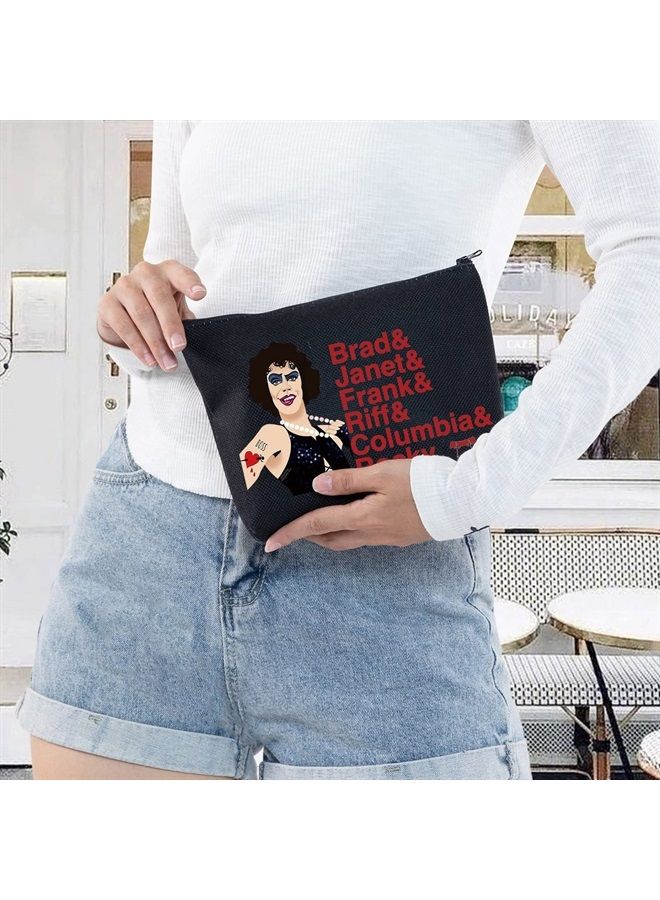 LEVLO Horror Rocky Cosmetic Make Up Bag Rocky Fans Gift Broadway Musical Name Make Up Zippper Pouch Bag For Musical Fans (Brad&Janet) - Image 5