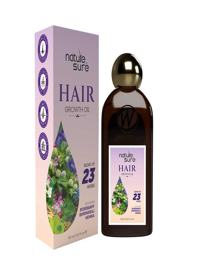 Nature Sure 150ml Rosemary Hair Oil for Healthy Hair with Bhringraj and Henna, Moisturises Dry Hair, Non Sticky & Non Greasy - Pack of 1 - Image 1