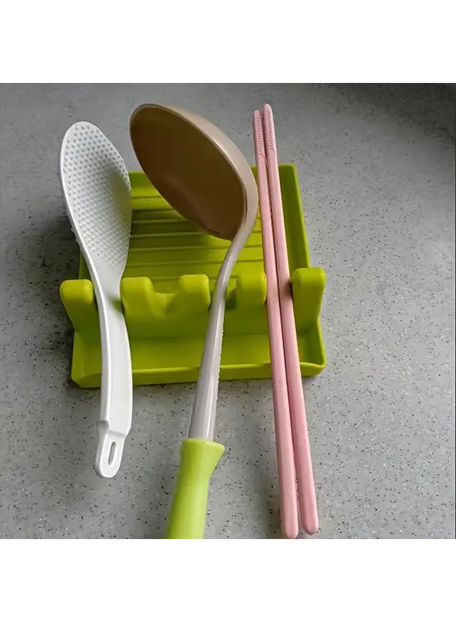 Grey Multifunctional Kitchen Utensil Holder with Spatula Rack and Pot Lid Stand - Image 2