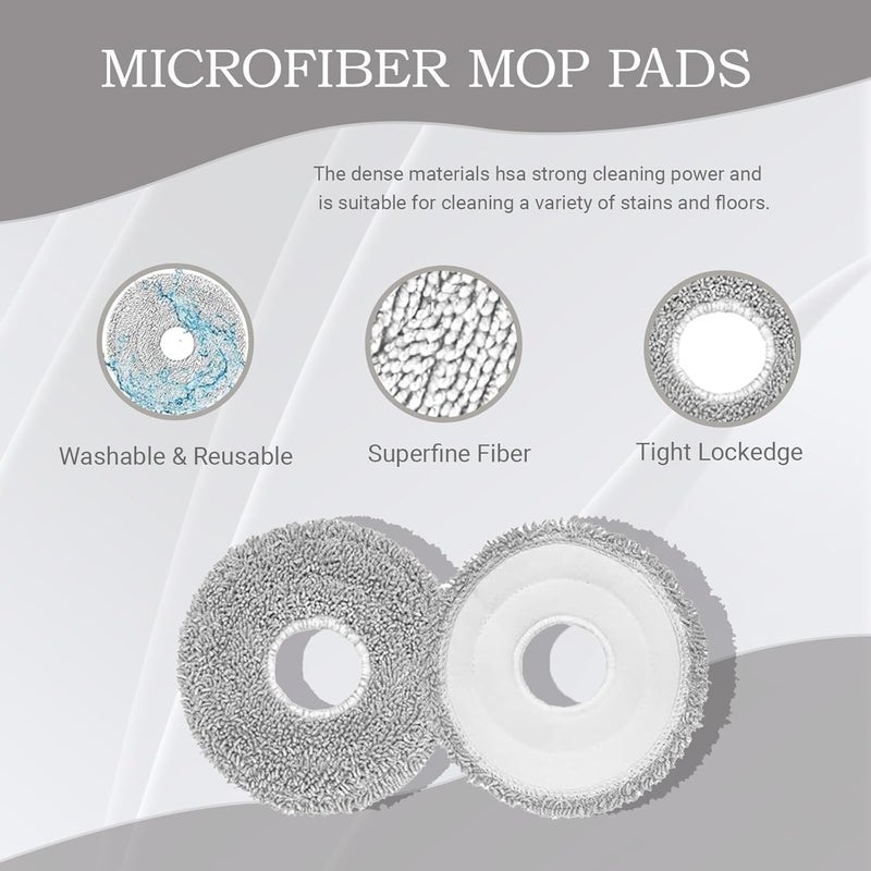 Robot Vacuum Replacement Accessories Kit - Black Mop Pads Dust Bags Filters Side Brushes Brush Roller for Dreame X40 Ultra L40 Ultra Mova P10 Pro - Image 4