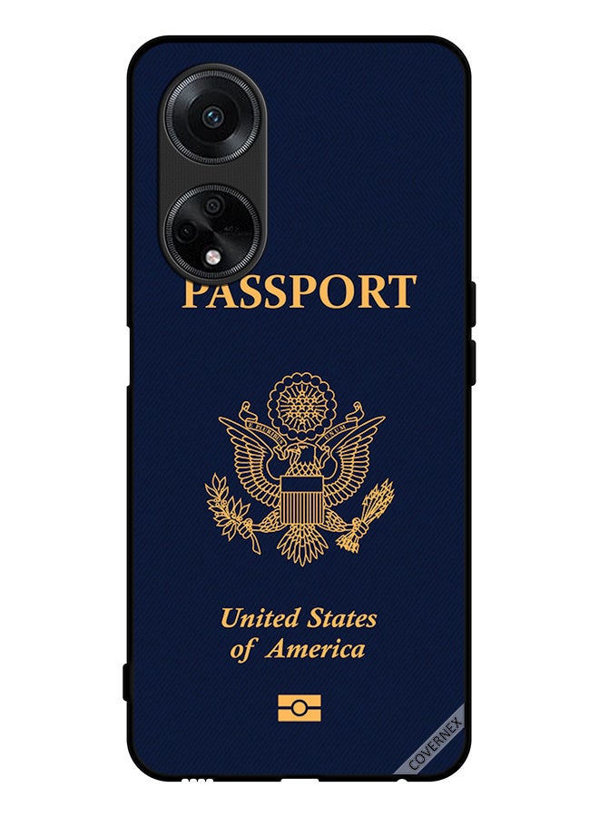 Covernex Protective Case Cover For Oppo F23 5G Usa Passport Pattern - Image 1