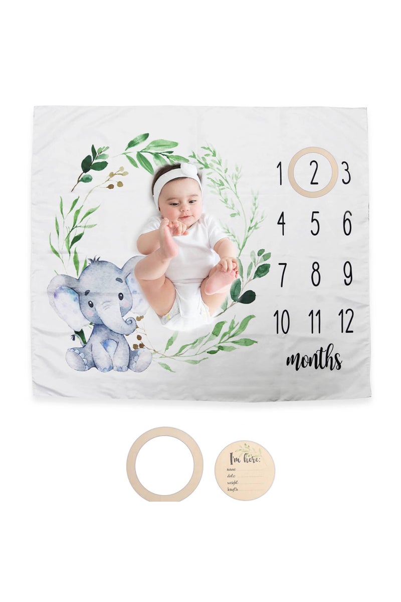 100X100 4 Ylsteed Newborn Milestone Blankets Baby Monthly Growth Souvenirs Infant Photo Shooting Bac