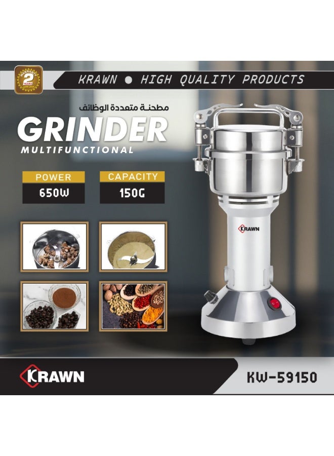Electric Grain Grinder High Speed Food Processor with Overload Protection 150 grams 650 watts