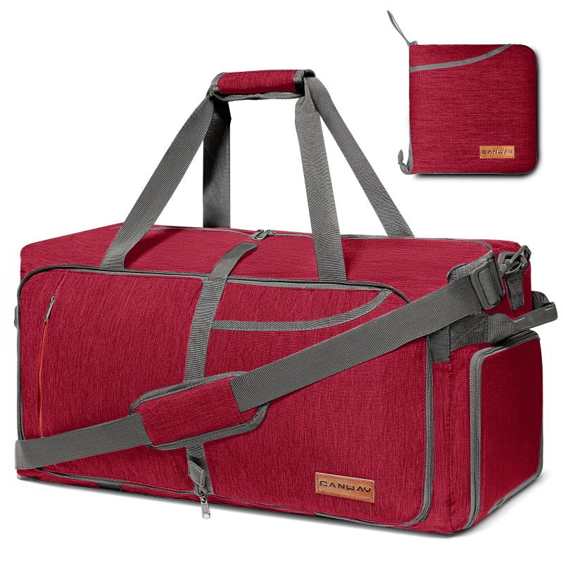 Canway 115L Travel Duffel Bag, Foldable Weekender Bag with Shoes Compartment for Men Women Water-proof & Tear Resistant - Image 1