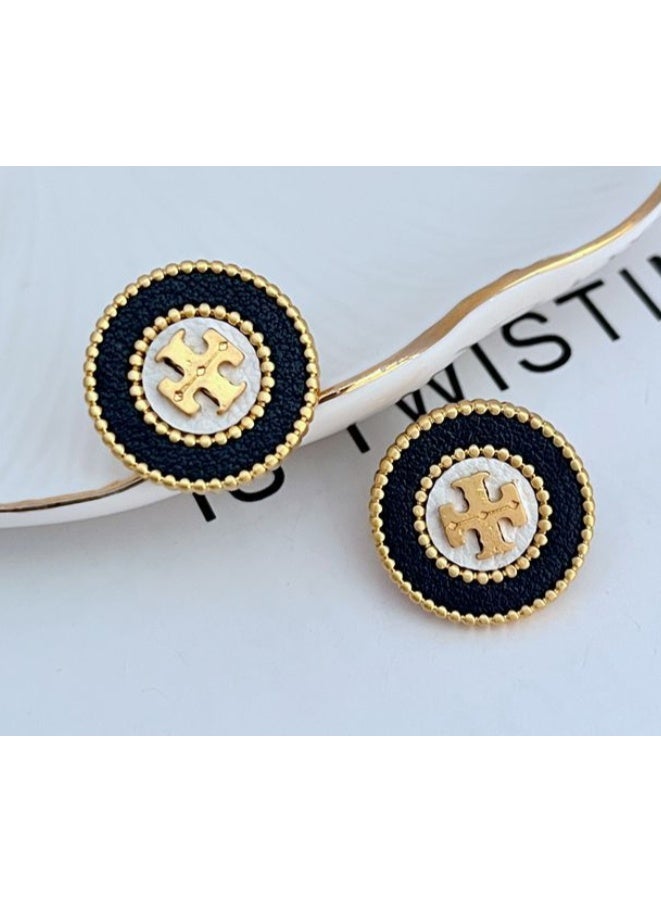 Burch TB Natural Fritillary Stud Earrings - Image 1