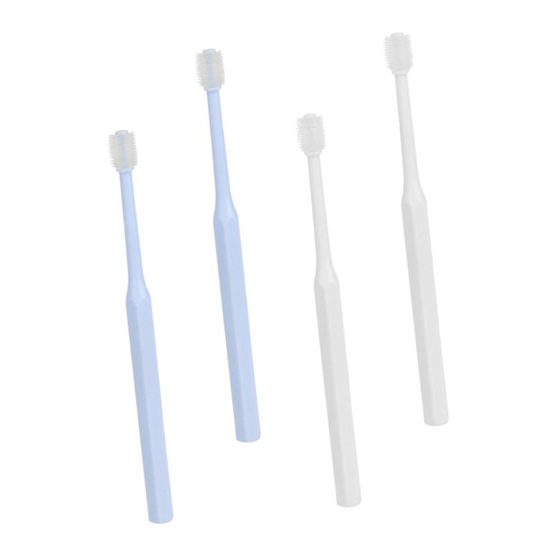 Pet Toothbrush Set 4 Pieces 360 Degree Soft Bristle Cat Dog Oral Clean Plastic - Image 2