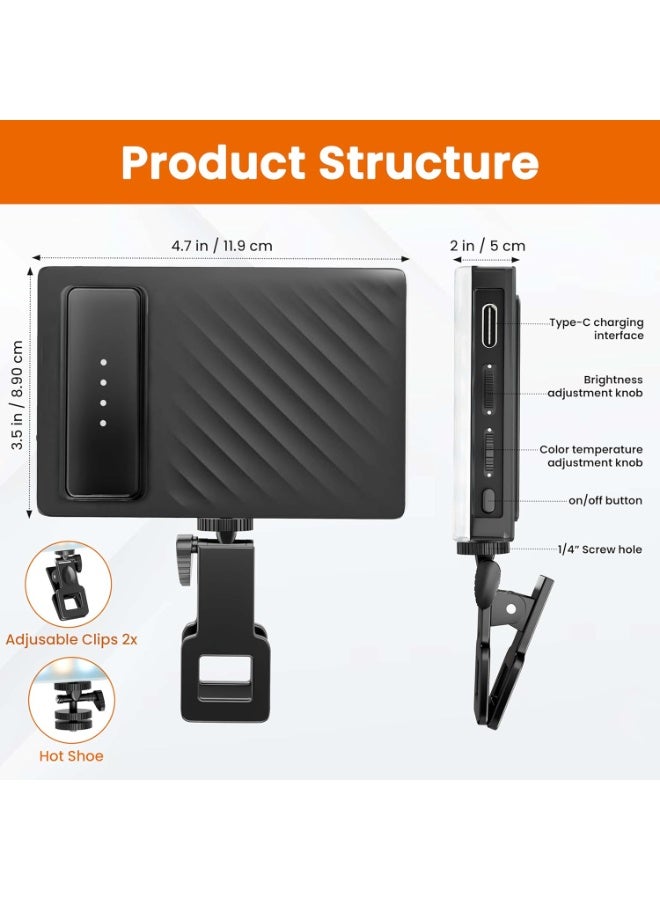 Portable Phone Selfie Light – 60 LEDs with 3000mAh Battery – USB Rechargeable for Live Streaming & Video Calls - Image 1