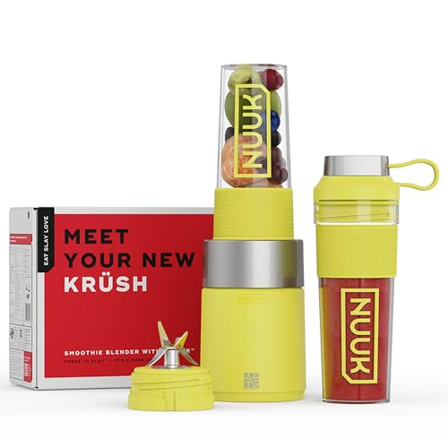 NUUK KRUSH Blender Mixer Grinder | 500W Personal Smoothie Blender with 24,500 RPM | 6-Leaf Blade | Compact Mixer Grinder for Gym, Office, Kitchen | BPA-Free 460ml Go Jar™ | Titanium Alloy Build - Image 1