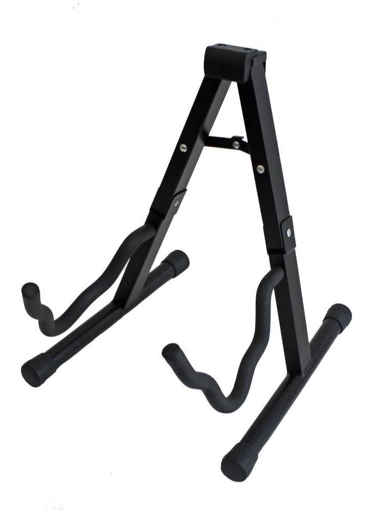 Mike Music Guitar Stand,Portable A-frame Guitar Floor Stand for Acoustic Guitar,Classic Guitar,Electric Guitars,Bass,Ukulele (2-Pack, Black)  - Image 2