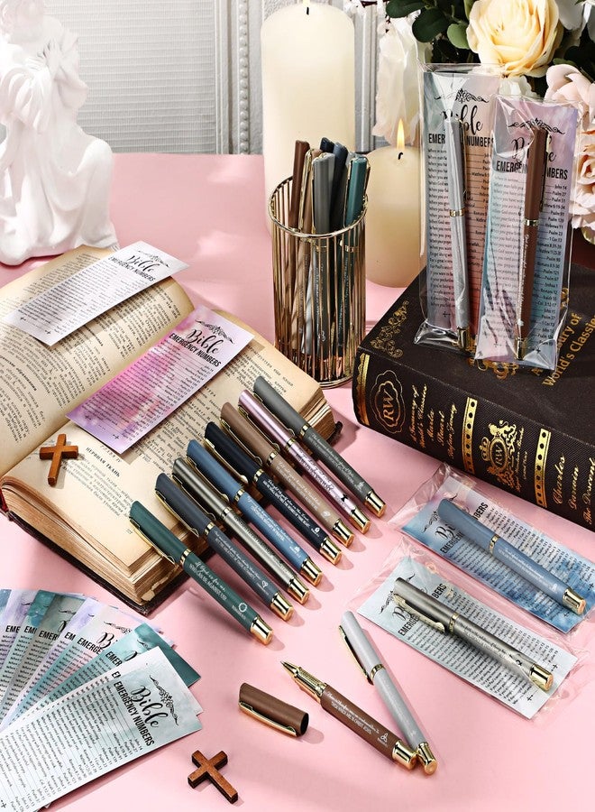 Feifeiya 50 Pcs/25 Sets Christian Easter Gifts Bible Emergency Numbers Bookmarks with Pens Bulk Easter Gifts for Church Members Team Coworkers Office Sunday School Church Souvenirs - Image 4
