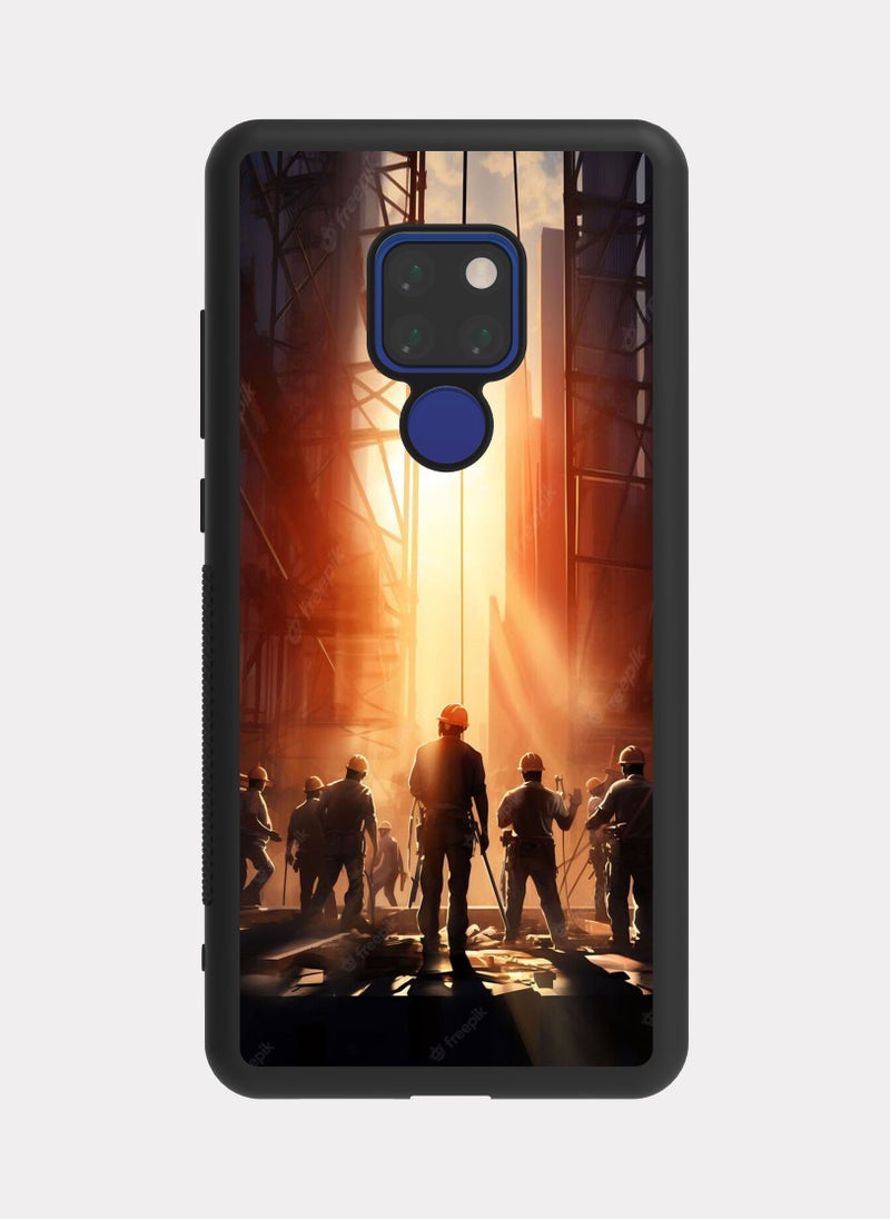 بكسلات كفر هواوي ميت 20 عمال بناء برتقالي - Image 1