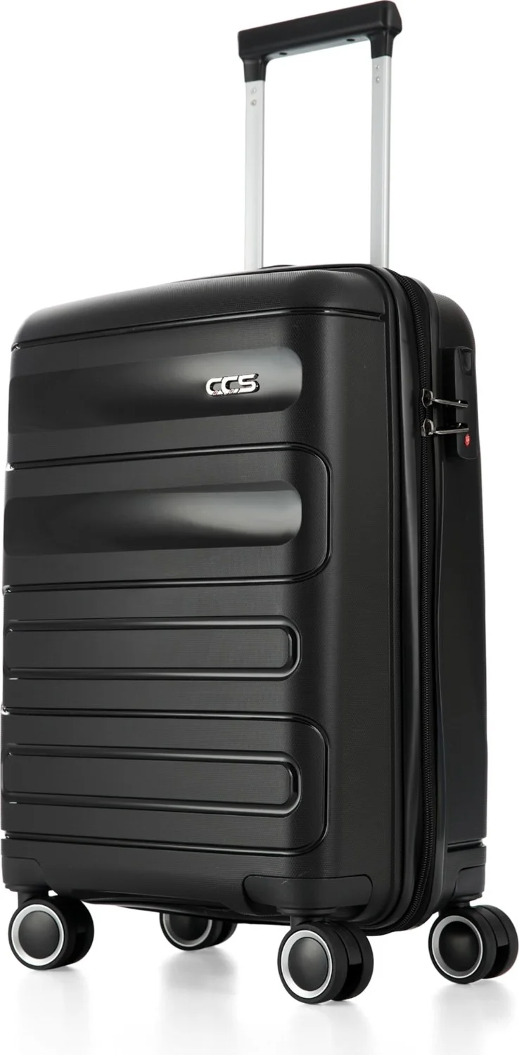 S-Invalid Brand Name Black 5225 Polypropylene Large Size Suitcase