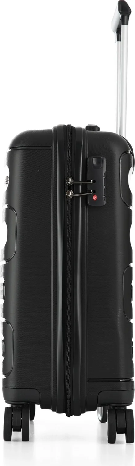 S-Invalid Brand Name Black 5225 Polypropylene Large Size Suitcase