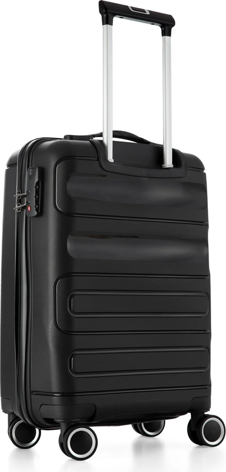 S-Invalid Brand Name Black 5225 Polypropylene Large Size Suitcase