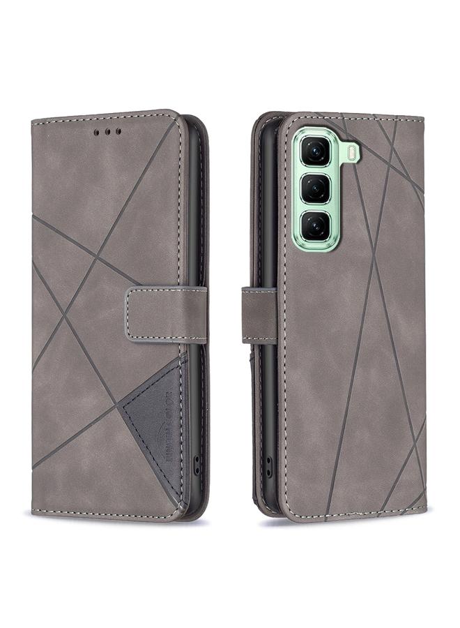 S-TOP Case For Infinix Hot 50 5G Magnetic Buckle Rhombus Texture Leather Phone Case - Image 1