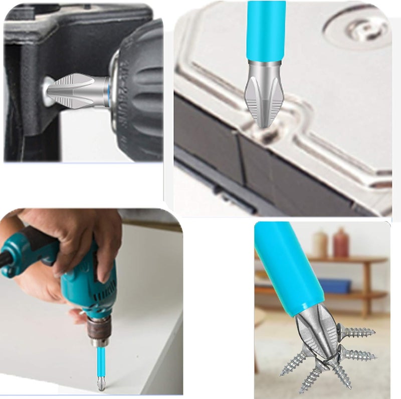 KEWAYO 10Piece PH2 Magnetic Screwdriver Bit Set  276 Length 14 Hex Shank for ElectricHand Screwdrivers  Phillips 2 Drill Bits 70mm  CrV Steel Construction - Image 2
