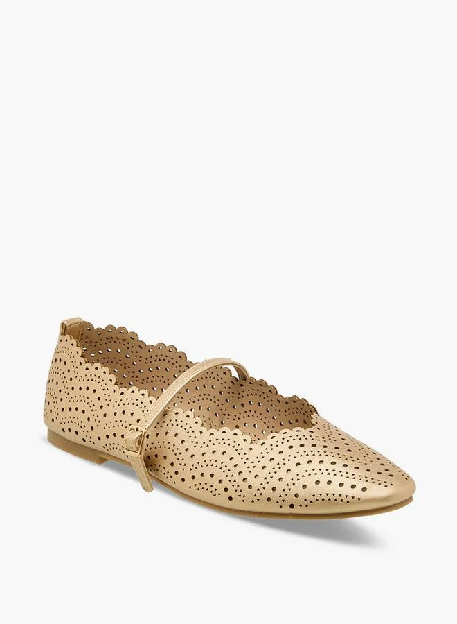 Flora Bella By Shoexpress Women Laser Cut Ballerina Shoes