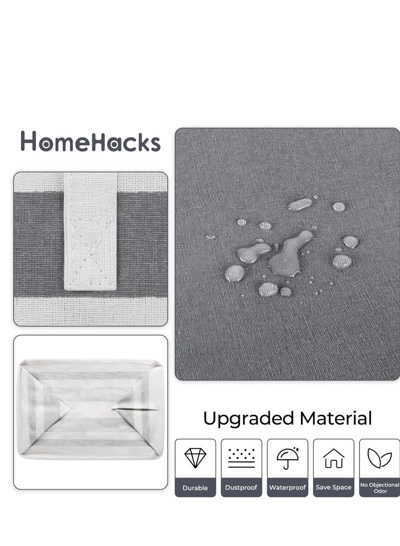 2-Pack Laundry Basket 75L, Waterproof, Freestanding Large Laundry Hamper, Collapsible Tall with Easy Carry Handles for Clothes Room Bedroom Bathroom Dorm - Image 5