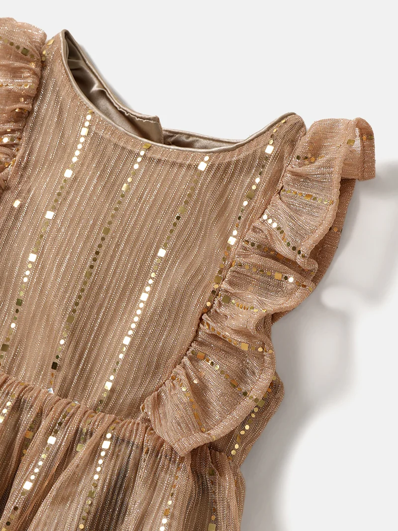 Nautinati Nautinati Girls' Multicolour Dress With Sequins