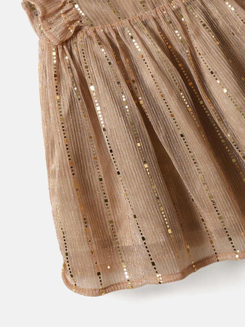 Nautinati Nautinati Girls' Multicolour Dress With Sequins