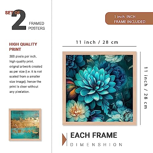 walllane -Modern Art Floral Painting For Living Room Bedroom Office | Painting For Wall Decoration (10 Inch x 13 Inch) Set 4 Cate- 011 - Image 3