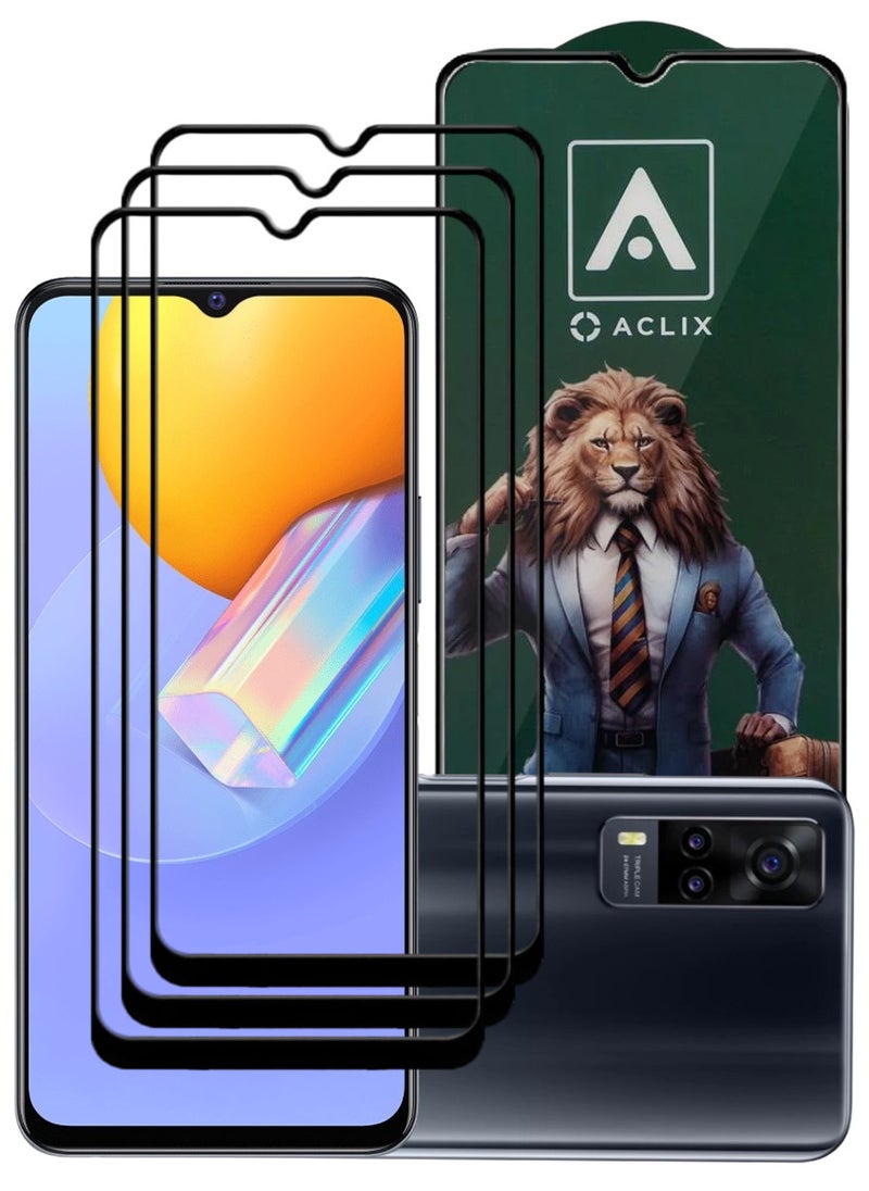 ACLIX 3 Pieces Antistatic ESD Dustproof Premium Quality High Definition Tempered Glass Screen Protector Designed For vivo Y31 - Image 1