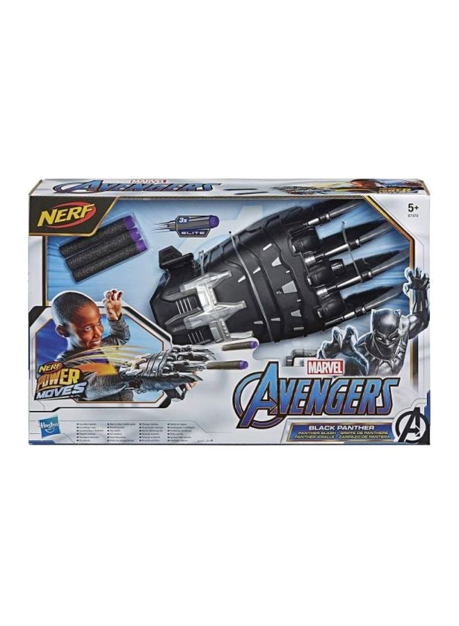 NERF Marvel Avengers Power Moves Black Panther Dart-Launching Toy E7372 - Image 2