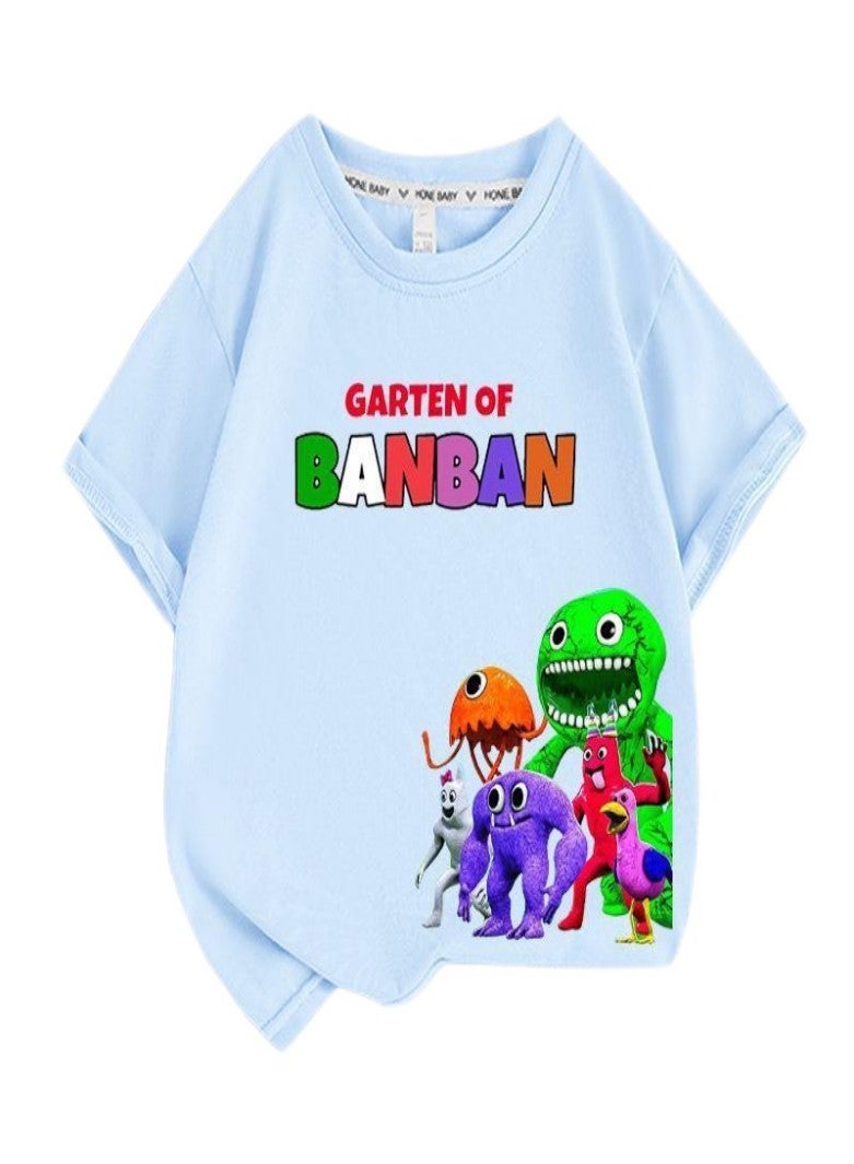 Gartenof banban Unisex Short Sleeve Stylish Top TShirt cotton Tee for Boys Girls Kid Children - Image 1