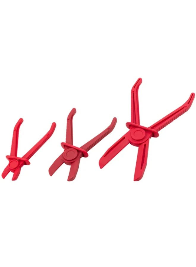 Fluid line clamp locking pliers set 3pcs (15-60mm), in blister