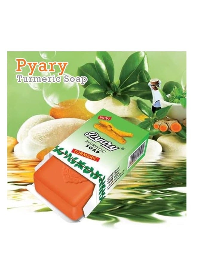 Pyary Pack Of 12 Ayurvedic Turmeric Soap - Image 3