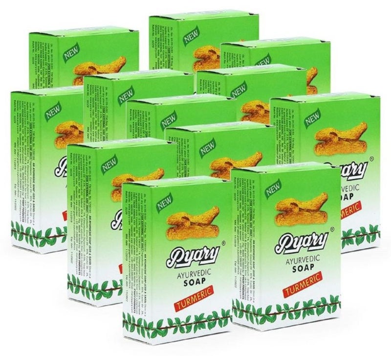 بياري عبوة من 12 صابون أيورفيدا بالكركم - Image 1
