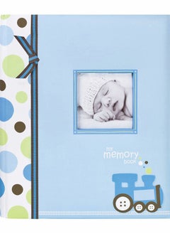 pearhead Train Baby Five Year Memory Book Photo Journal, Cherish Every Precious Moment Of Your Babys First Years, Blue  - Image 4