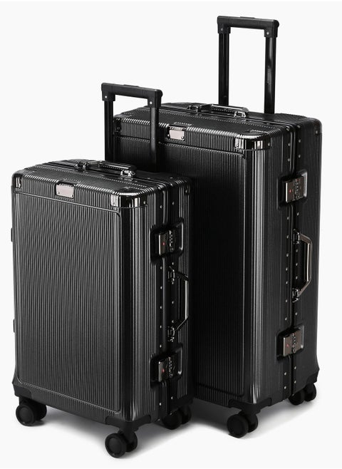 PC Hard Side Zipperless Luggage Set of 2 PCS TSA Lockable Travel Suitcase 22,26 Inches