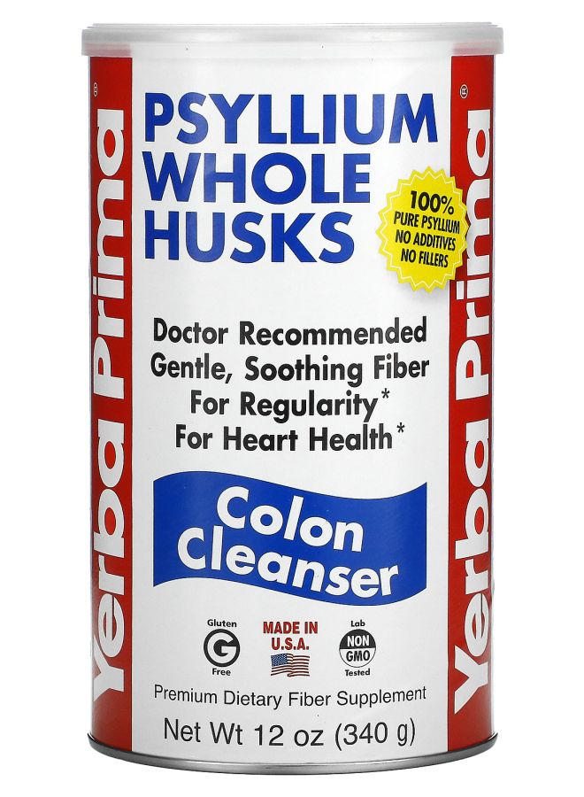 Yerba Prima Psyllium Whole Husks Colon Cleanser 12 oz (340 g)