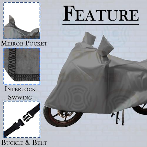ATORAY Waterproof Bike Dustproof - UV Protection Two Wheeler Cover Compatible for Bajaj Pulsar N250 (Grey) - Image 5