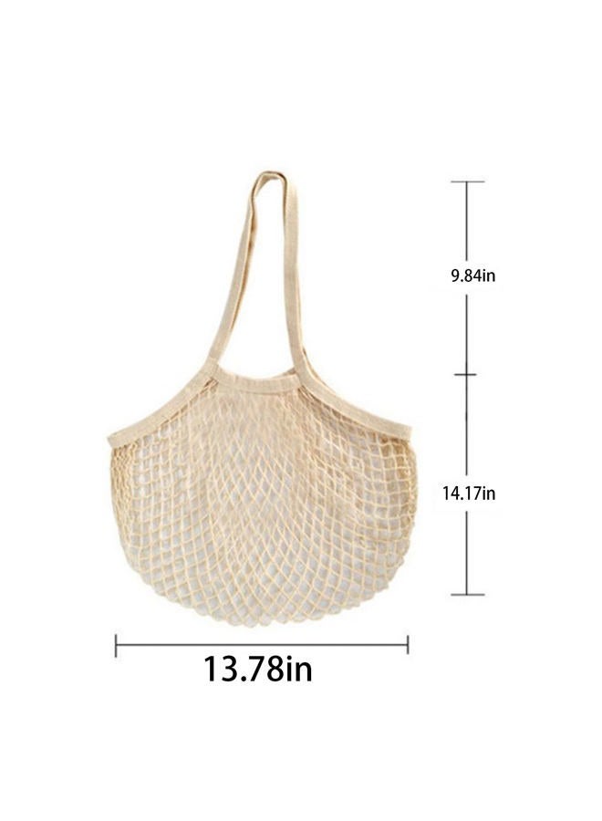 ZHQZZPH 2 Pack Reusable Produce Bags | Mesh Net Washable Long Cotton String Handles for Fruits & Vegetables - Eco-Friendly Breathable Grocery Storage Solution - Image 2