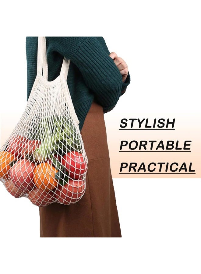 ZHQZZPH 2 Pack Reusable Produce Bags | Mesh Net Washable Long Cotton String Handles for Fruits & Vegetables - Eco-Friendly Breathable Grocery Storage Solution - Image 4