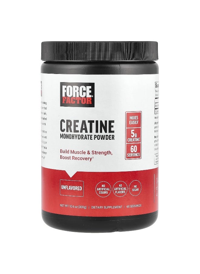 Force Factor Force Factor, Creatine Monohydrate Powder, Unflavored, 10.6 oz (300 g)  - Image 1