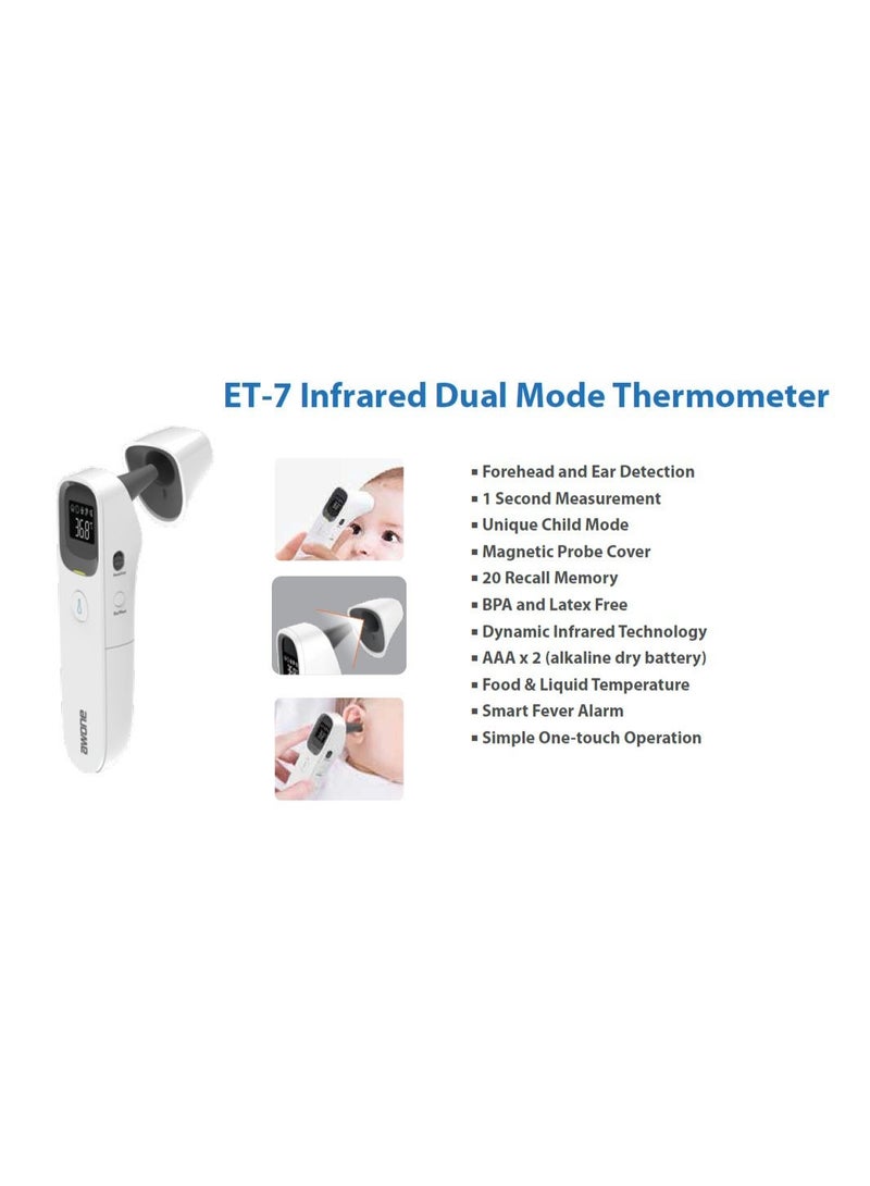 Awone EsyTemp ET7 Infrared Thermometer Forehead & Ear - Image 2