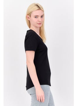 Adidas Women Sportswear Fit Short Sleeves Outdoor Top, Black  - Image 2