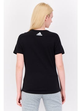 Adidas Women Sportswear Fit Short Sleeves Outdoor Top, Black  - Image 3