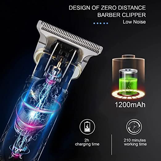 CLOUDTAB Professional Hair Clipper Trimmer for men and womenBuddha style T blade hair trimming zero gapped adjustable clipper haircut and shavemetal body with cordless rechargeable Trimmer gold - Image 5