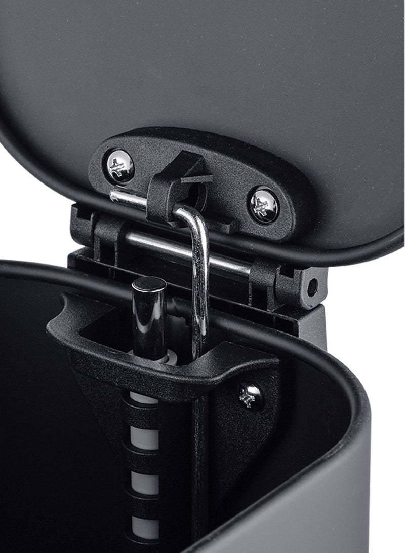 Noon East 20L Steel Trash Can with Soft Close Lid and Fingerprint-Resistant Surface for Kitchen, Bathroom, Black Matte, 23.4 x 41.3 x 37.6 cm - Image 4