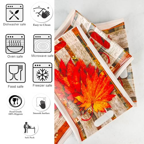 UPC U.P.C. Tray Set for Serving/Serving Tray Set of 3/ Premium Printed Tray for Serving/Multi-Use Nashta Plate (Small, Medium & Large) - Image 5