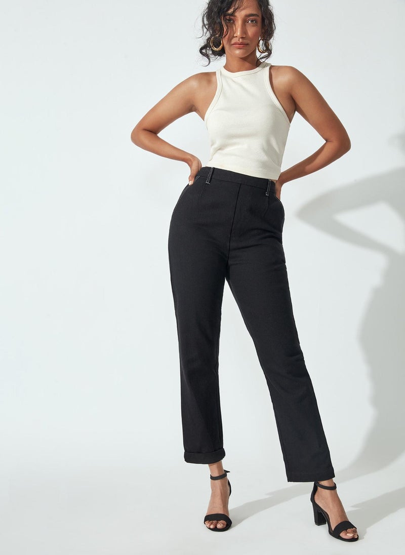 The Label Life Women's Disney Graphic Pocket Detail Utility Pants - Black - Image 3
