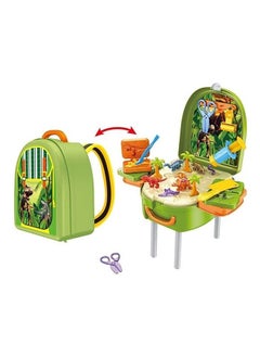 Kid Play Dough Dinosaur World Fossils Hunt Set 26 Pcs Pretend Toy Kit With Moulds In A Portable Case Back Pack For Kids